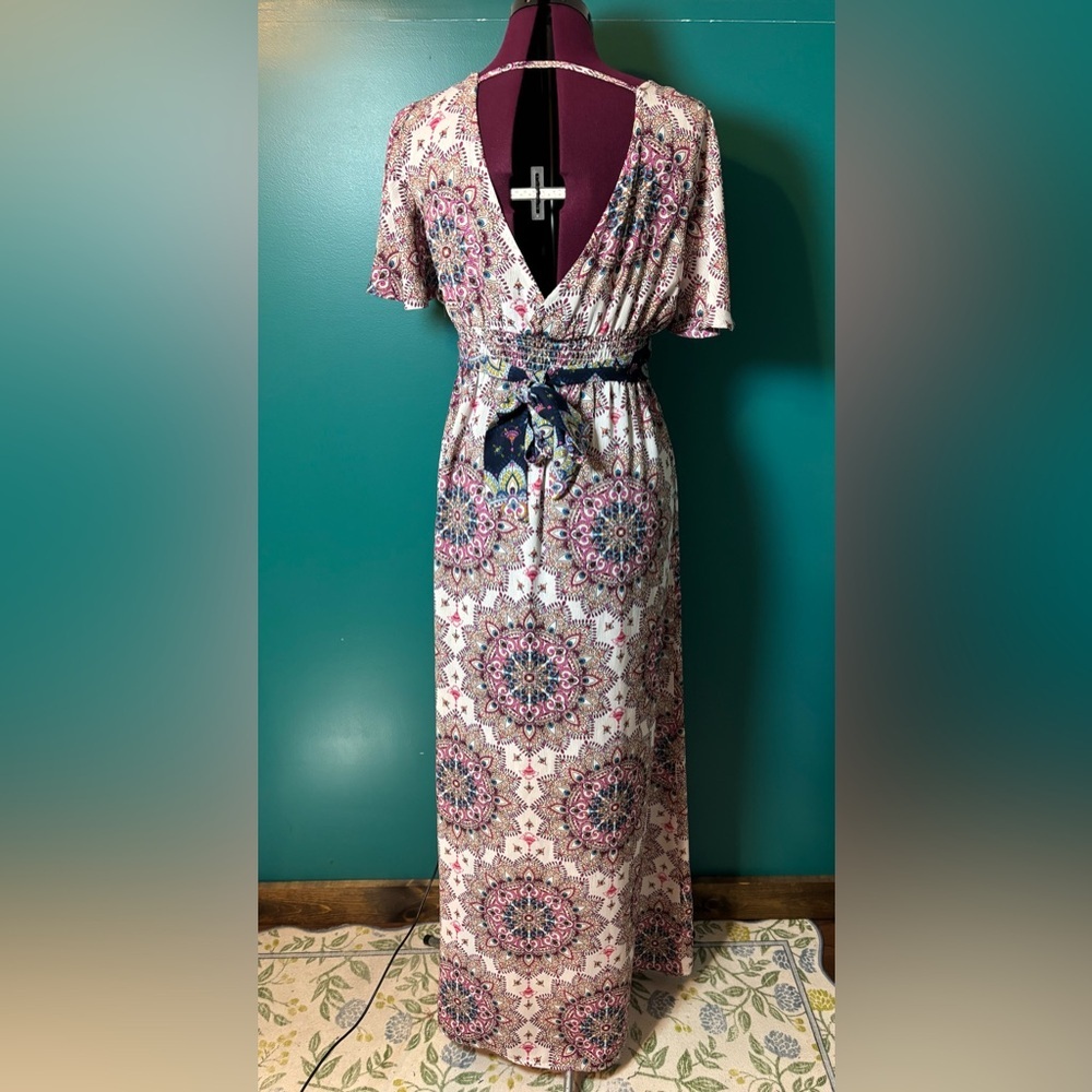Altar'd State Multicolor Patterned Maxi Dress - image 2
